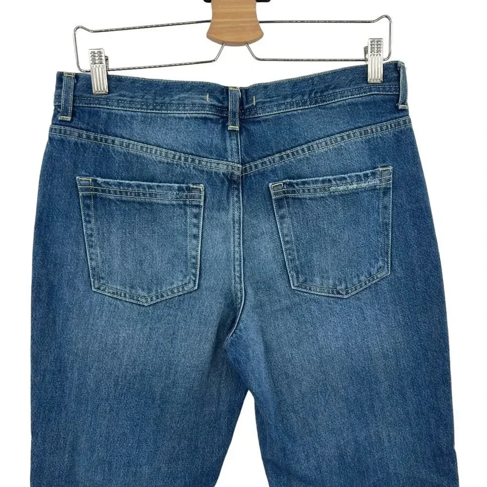 Free‎ People Maggie Straight Jeans Sequoia Blue Denim Size 28